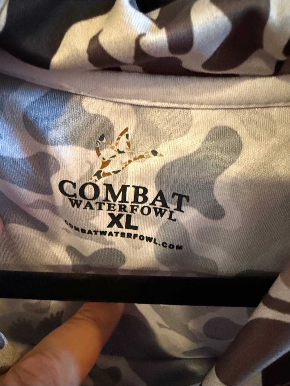 Men's Long Sleeve Performance Shirt - Gray Camo - Picture 2 of 4